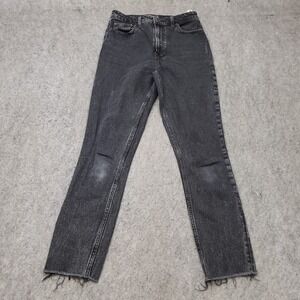 Abercrombie‎ & Fitch Jeans Womens 4 Black High Rise Slim Distressed Ladies 27x27